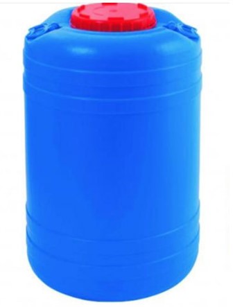 Plastic Industrial Drum 50 Ltrs. Blue Half Open Top