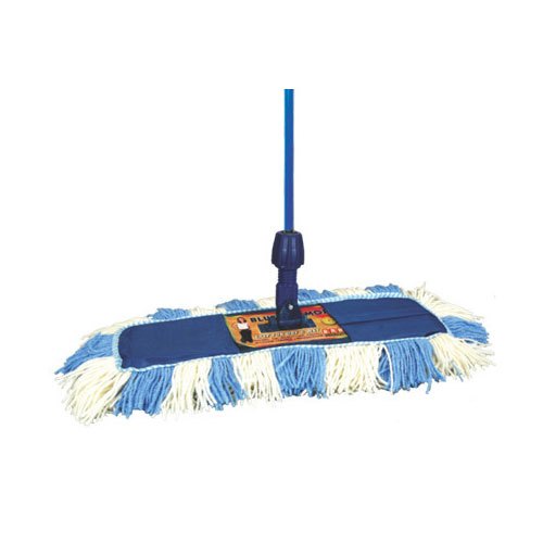 Flat Head Mop Synthetic Cloth 45 x 8 cm Blue and White