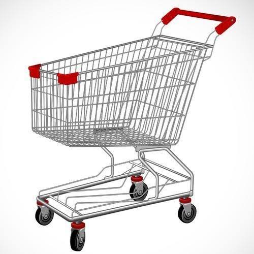16009-2379_image_0.jpeg Shopping Trolley 100 l Galvanised Chrome Plated