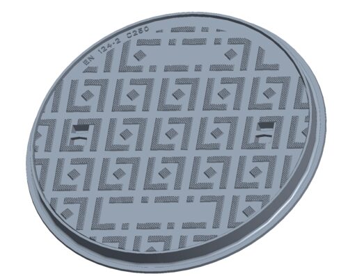 16021-2420_image_0.jpg NIF manhole covers Cast Iron Circular Solid Top Manhole Cover Frame Drain Cover Frame EHD-35