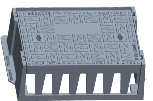 NIF manhole covers Cast Iron Square Curve Gully Drain Cover Frame EHD-35