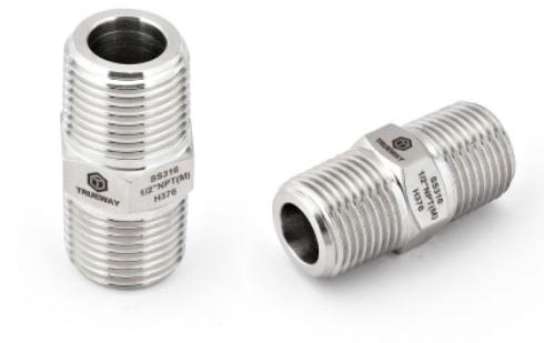 Trueway Stainless Steel Hex Nipples 1/8 inch