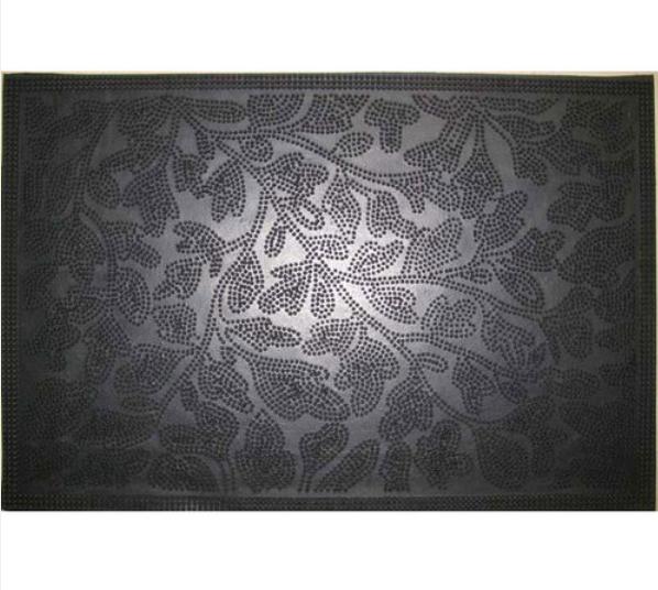 Floor Mats Pin Rubber 40 x 60 cm Black