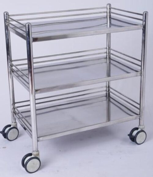 SCIENCE AND SURGICAL  Instrument Trolley Stainless Steel 760 x 450 x 810 mm