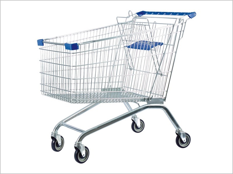 V K METAL WOOD CRAFT Shopping Trolley 74 l Galvanised Chrome Plated