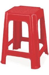 Stools Backless Fiber Red