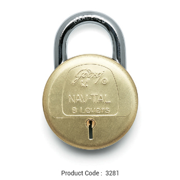 16051-6980_image_0.jpg Godrej Brass Padlock Type Door Locks Navtal 8 lever