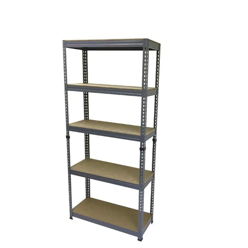 16056-2471_image_0.jpg Mandee's Furniture Steel Angle Frame 5 Layers Industrial Racks 6 - 7 ft