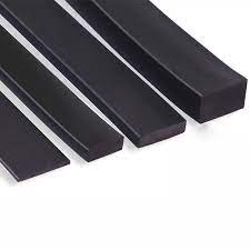 GURU POLYMER 1-100 m Silicone Flat Rubber Strip Black