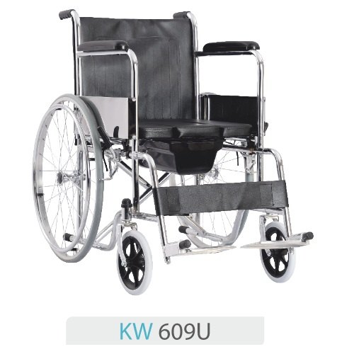 16085-1067_image_0.jpeg Y Care KW 609U Manual Stainless Steel Wheel Chair upto 120 kg