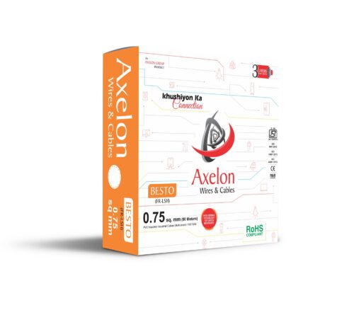 Axelon 0.75 sqmm FRLSH Electric Wire Black 90 m