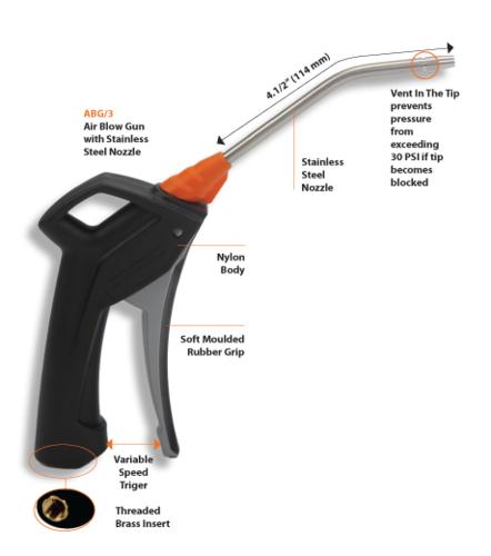 16088-31_image_0.jpg 1.4 mm Air Gun 3.5 to 16 bar 8 - 9 cfm