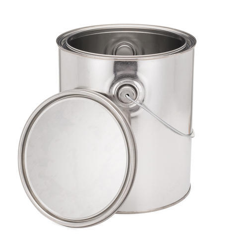 PATEL ENTERPRISES Tin Upto 5 L Round Silver Storage Cans