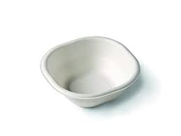Chuk Bagasse Disposable Bowls Sqaure 130x90x35 mm White