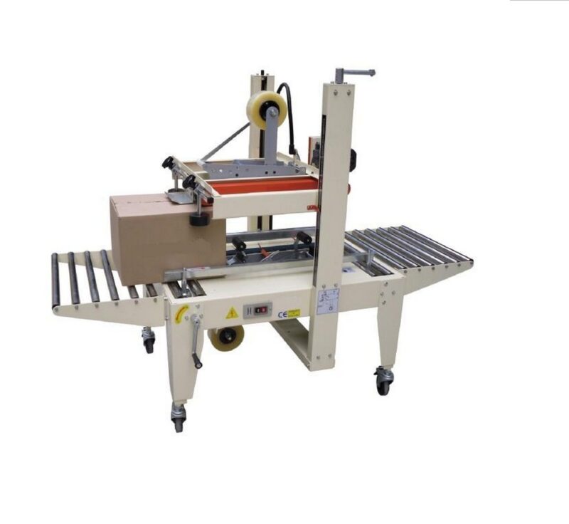 Mahalaxmi Machines Carton Sealing Machine 220V/50Hz 10-15 box/Min Automatic Single Phase 1230x1100x(1620-1820)mm