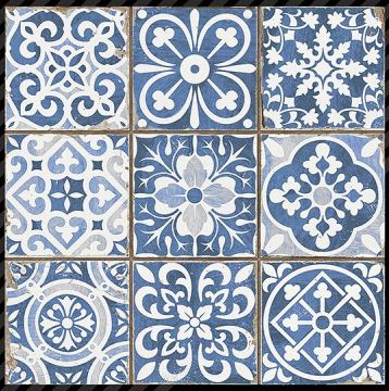 CERA Moroccan 148.5 x 600 mm Blue Matt Ceramic Tile