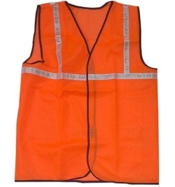 Polyethylene Safety Jackets L Without Sleeves Orange