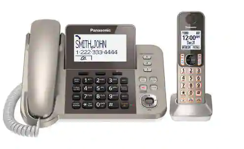 16109-159_image_0.webp Panasonic KX-TGF350N Cordless IP Phone 2 Line LCD