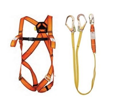 Nylon Full Body Simple Hook Double Rope Safety Harness XL