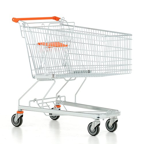 Aathi Sastha Shopping Trolley 100 L Galvanised Chrome Plated