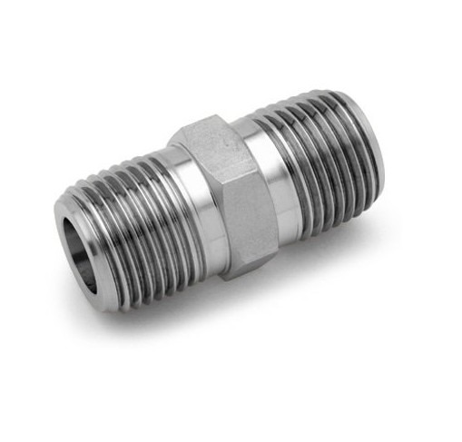 A K Brass Hex Nipples 25 mm