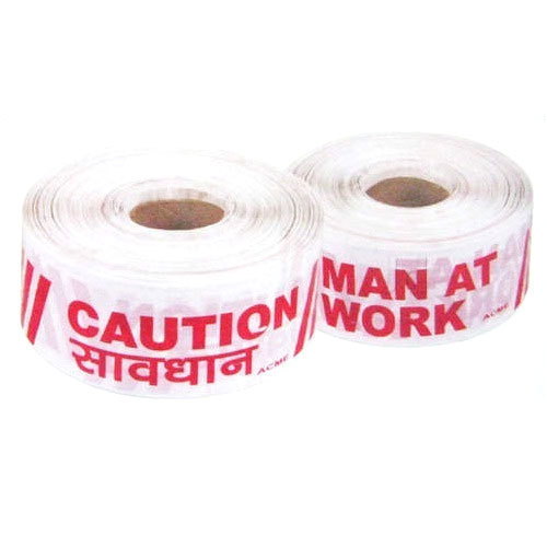 16138-629_image_0.jpg 75 mm Non Adhesive LDPE Warning Tape 100 micron Red and White