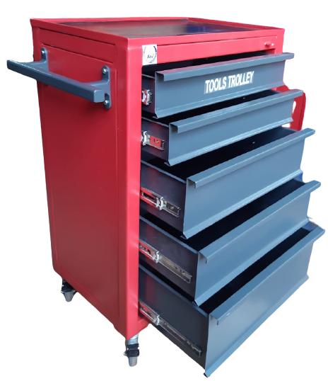16139-206_image_0.jpg Sai Engineers and Fabricators 5 Drawer Mild Steel Tool Trolley