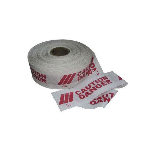 16199-444_image_0.jpg 150 mm Non Adhesive Polyethylene Warning Tape 200 micron Red
