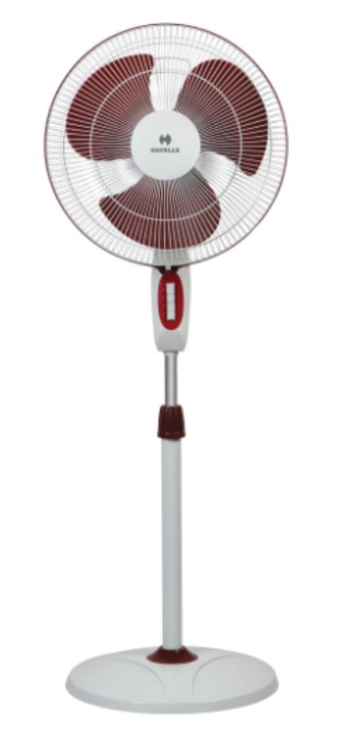 16219-205_image_0.jpg HAVELLS Accelero 400 mm White and Red Pedestal Fan
