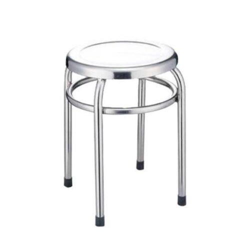 Stools Backless Stainless Steel Silver