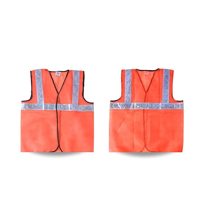 Nylon Safety Jackets L Reflective Orange