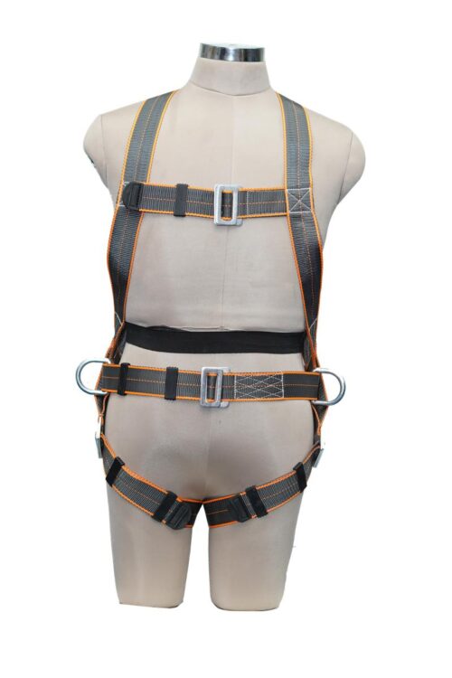 Polyester Full Body Double Rope Scaffold Hook Safety Harness Free Size