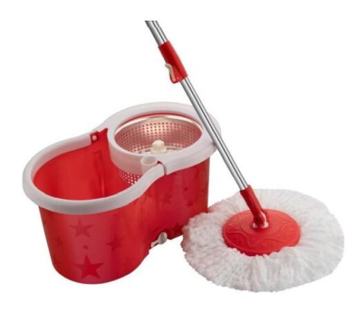 Spin Bucket Mop Cotton 45 x 15 cm Red