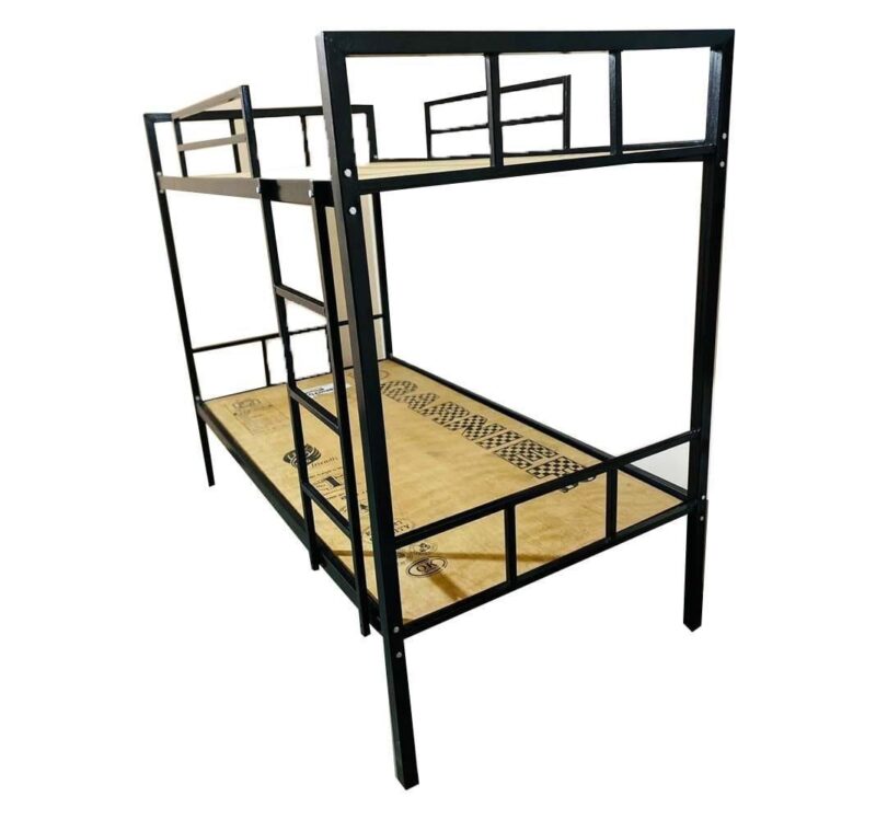 Mild Steel 2 Tier Hostel Bed 6x3x6 ft Black