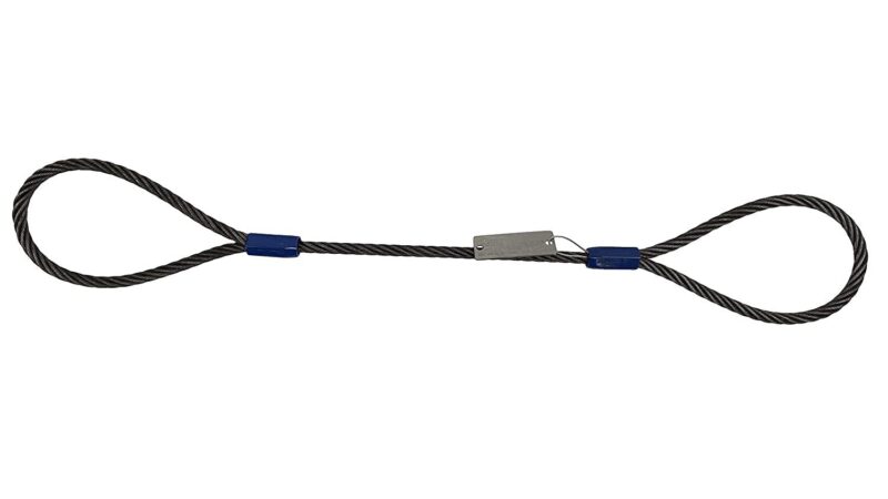 1 m Eye and Eye Wire Rope Sling 2.5 ton