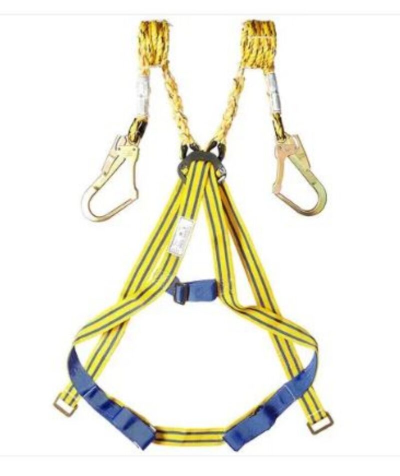 16243-943_image_0.jpg Nylon Full Body Double Rope Scaffold Hook Safety Harness Free Size