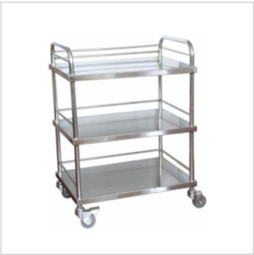 KRISHNA MEDITECH KM-TR-IT Instrument Trolley Stainless Steel 760x460x810 mm