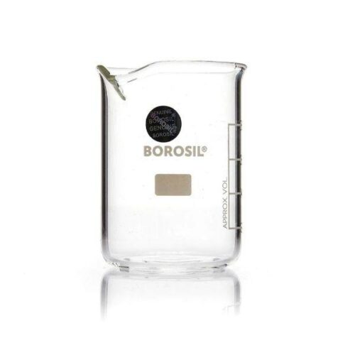 16249-120_image_0.jpg BOROSIL Borosilicate Glass Low Form Beaker 25 mL