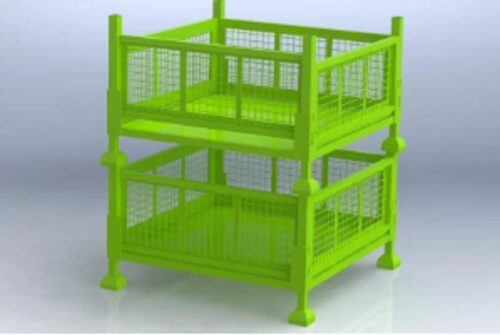 16261-842_image_0.jpg Collapsible Wire Mesh Bins Industrial bin