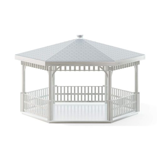 16269-1134_image_0.jpg AVNI CREATION Galvanized Steel Gazebo 10 x 8 x 8 ft