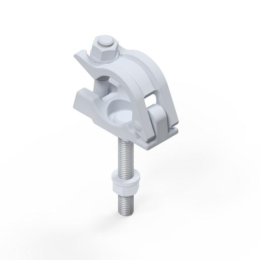 FYRAX 40 x 40 mm E-Galvanized Cast Screw-On Scaffolding Coupler 10 kN
