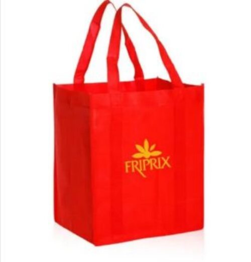 Non Woven Tote Bag Open Top 14 x 15 x 3 mm Red