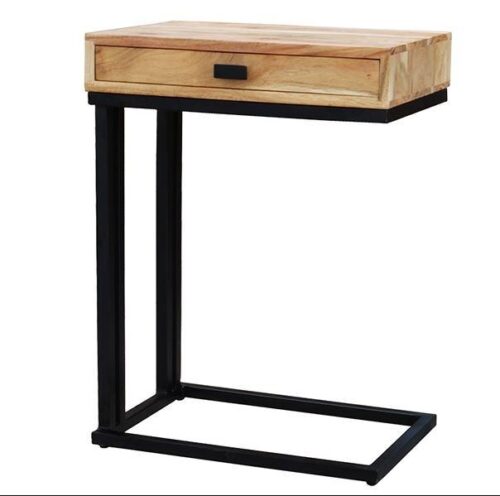 16302-1299_image_0.jpg SUNCITY CREATIONS NEEL-399 Food Table Solid Acacia Wood Top 45 x 30 x 62cm