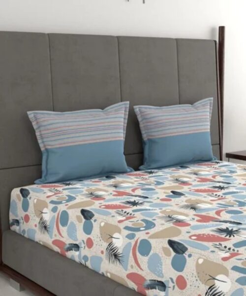 90 x 100 inch Double Bed Sheet Cotton BS01
