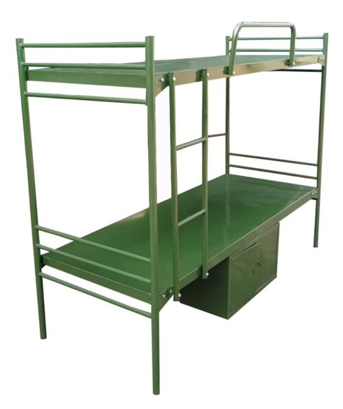 16308-19_image_0.jpg Sharon Steel 2 Tier Hostel Bed 6 x 3 ft Green