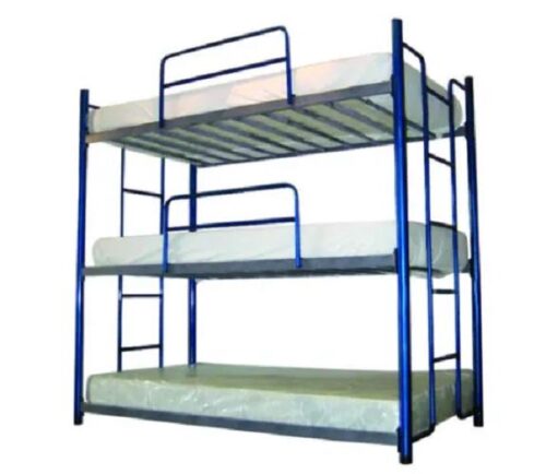Sharon Steel 3 Tier Hostel Bed 6 x 3 ft Blue