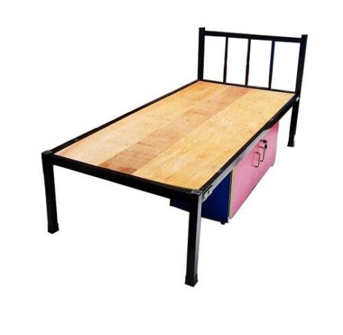 16308-23_image_0.jpg Sharon Steel Single Hostel Bed 6 x 3 ft Black