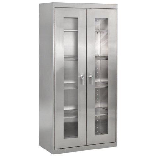 16309-406_image_0.jpg Mild Steel & Glass Laboratory Cabinet Double Door