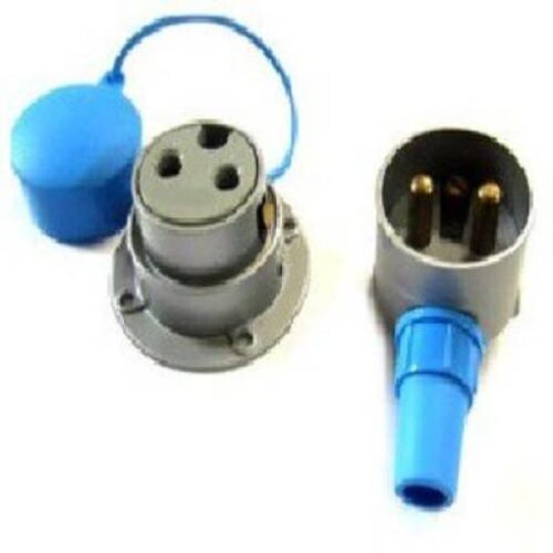 16310-234_image_0.jpg Hager 20 A Silver And Blue 2 Pin Plug Electrical Sockets