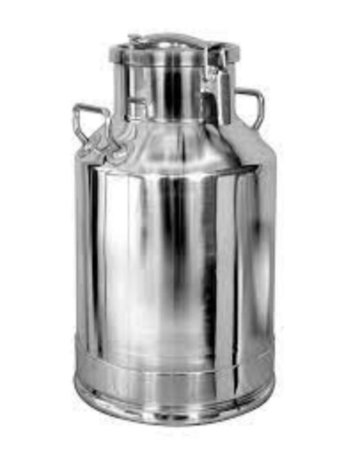 16310-356_image_0.jpg Stainless Steel 40 L Cylindrical Silver Milk Cans